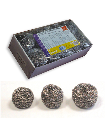 Estropajo Acero Inoxidable 40 gr. Pack-10.