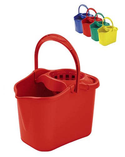 Cubo Oval LUXE con Escurridor. ROJO. Rojo