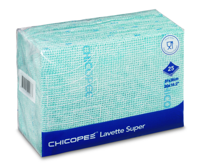 Bayeta Lavette super 51x36 cm  colores 25 unidades Verde