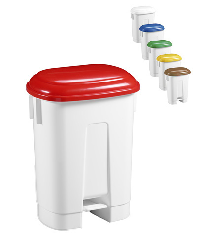 Contenedor 60 litros Amico c/ Pedal. Rojo