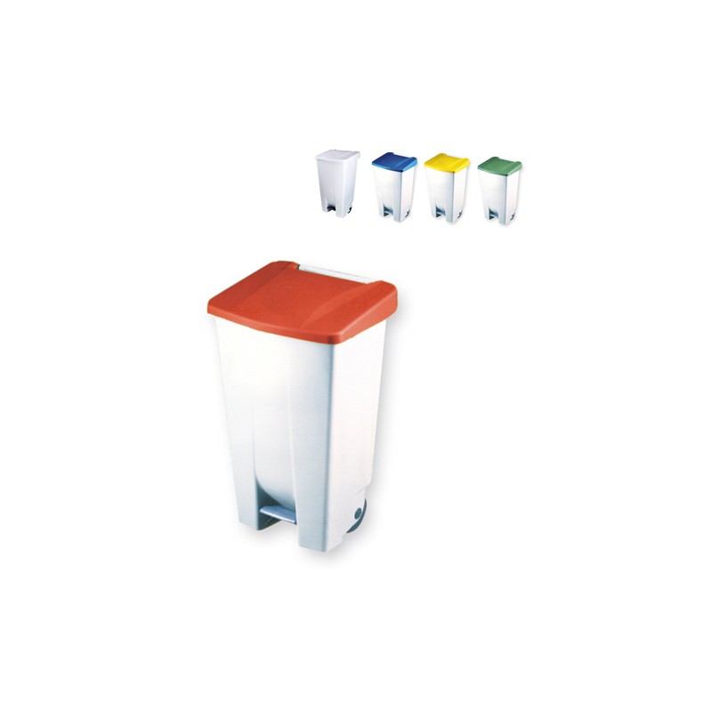Comprar Cubo papelera con tapa pedal Medidas: 31x33x41 (6425BLANCO). DISOFIC